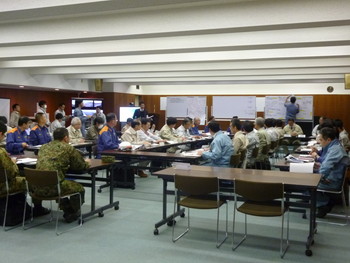 いわき市原子力防災訓練 災害対策本部設置訓練が行われました。